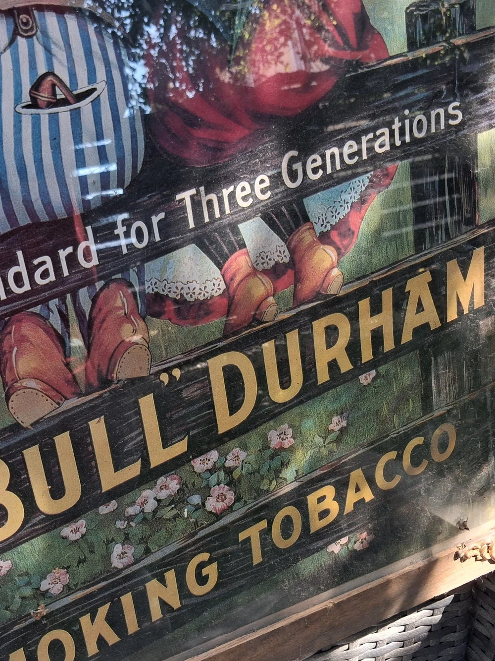 Vintage Original Poster Advertising Bull Durham Smoking Tobacco by Hetterlinus N
